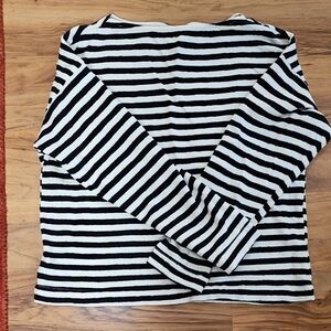 Universal Thread Navy and White Striped Top